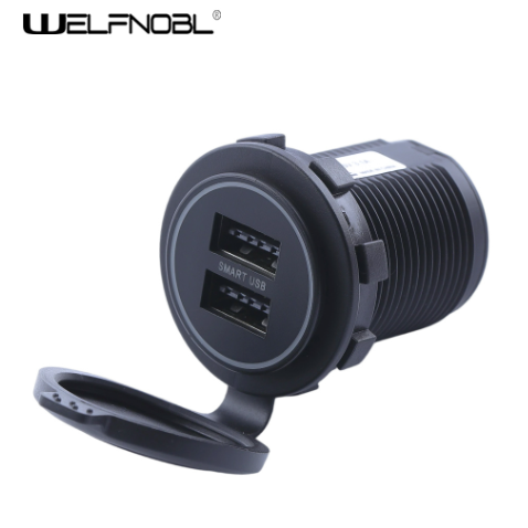 Welfnobl DS076B Dual Smart USB-A 4.8A Car Charger