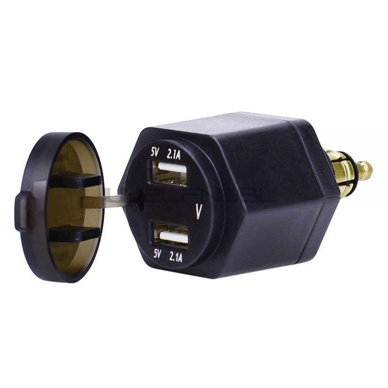 Мотоциклетный двойной USB с адаптером вольтметра