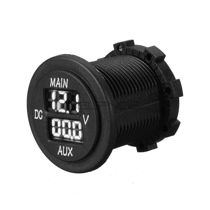 AUX Main Dual LED Автомобильный вольтметр Напряжение