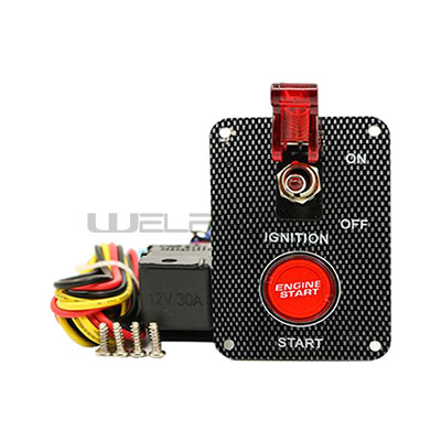 Racing car ignition switch panel