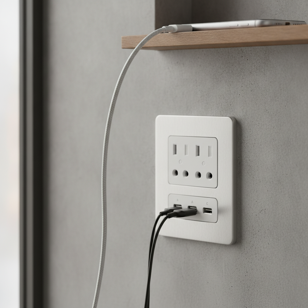 Usb Outlet Plug For Mobile Charging