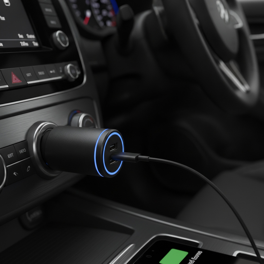 Usb Outlet Plug For In-Car Power