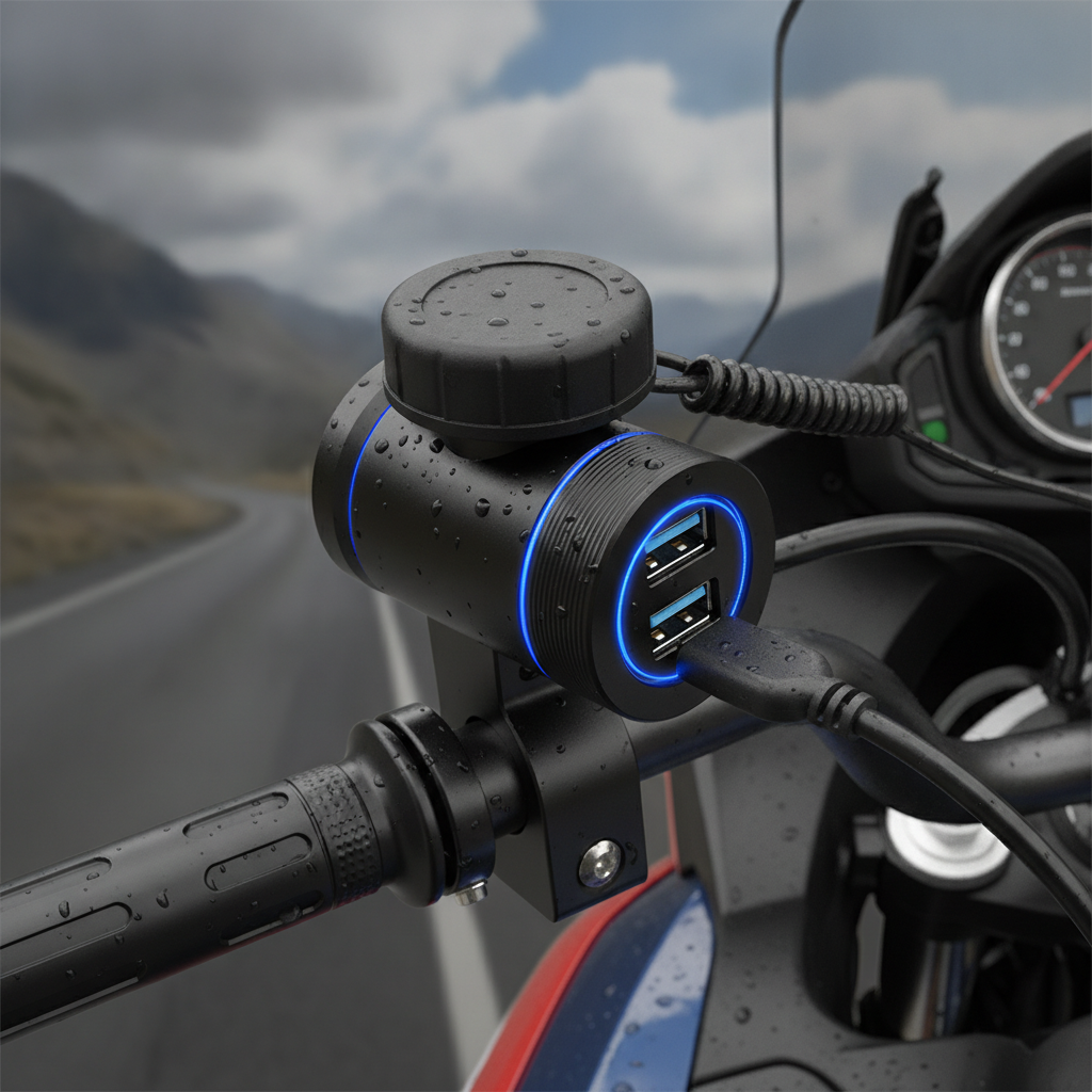 Usb Charger Socket For Motorcycle Use