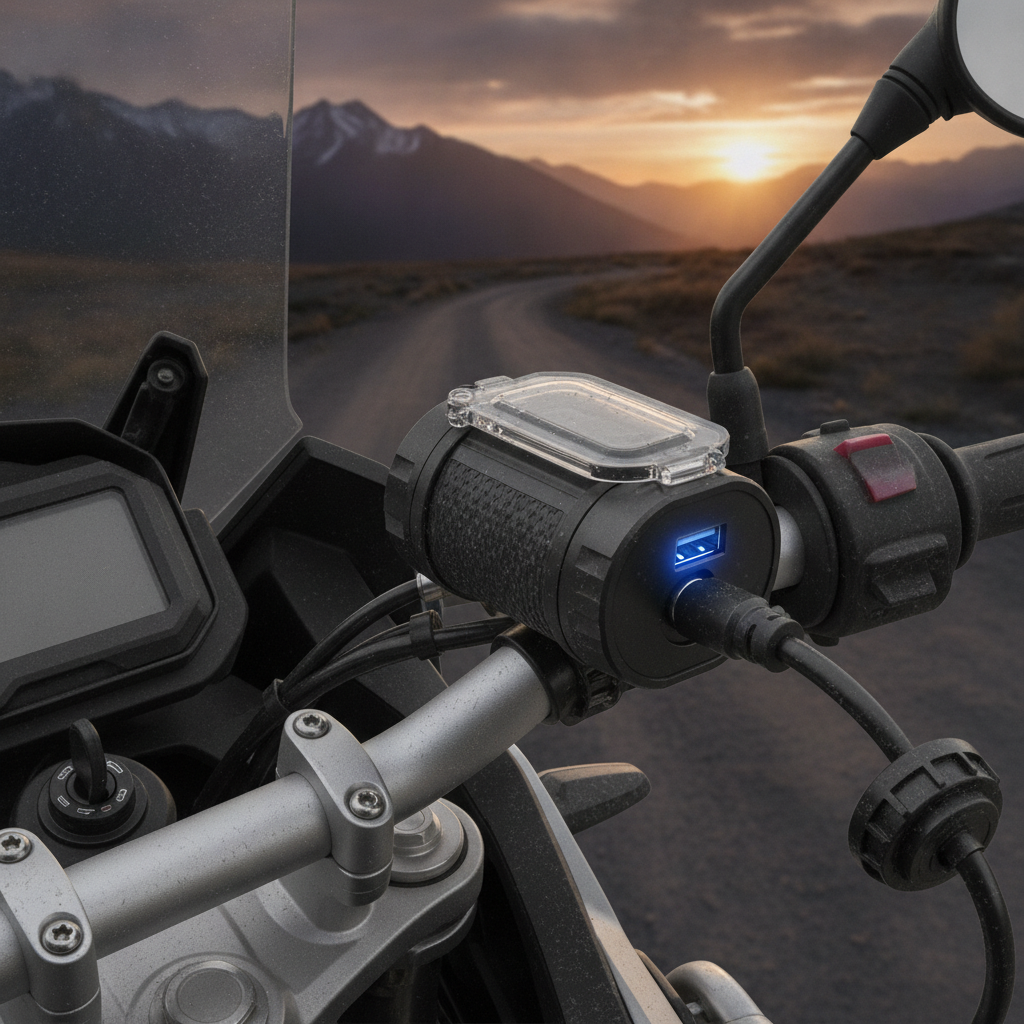 Usb Charger Plug For Motorcycle Use