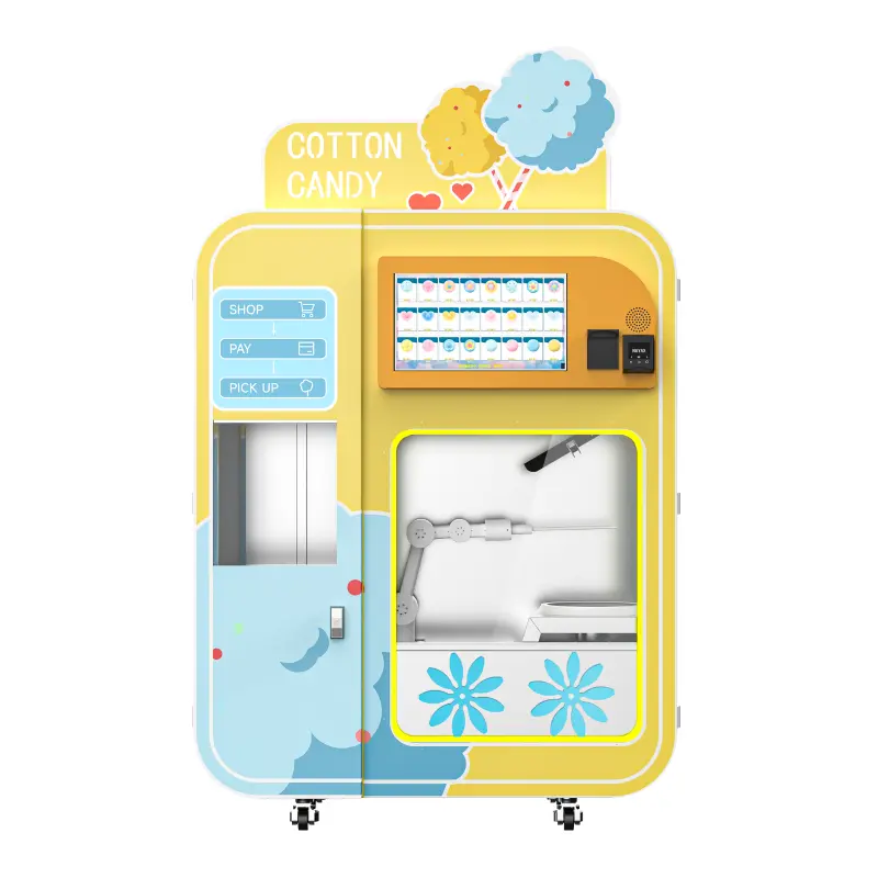 Smart App Coin Control Full Automatic Commercial Cotton Candy Vending Machine
