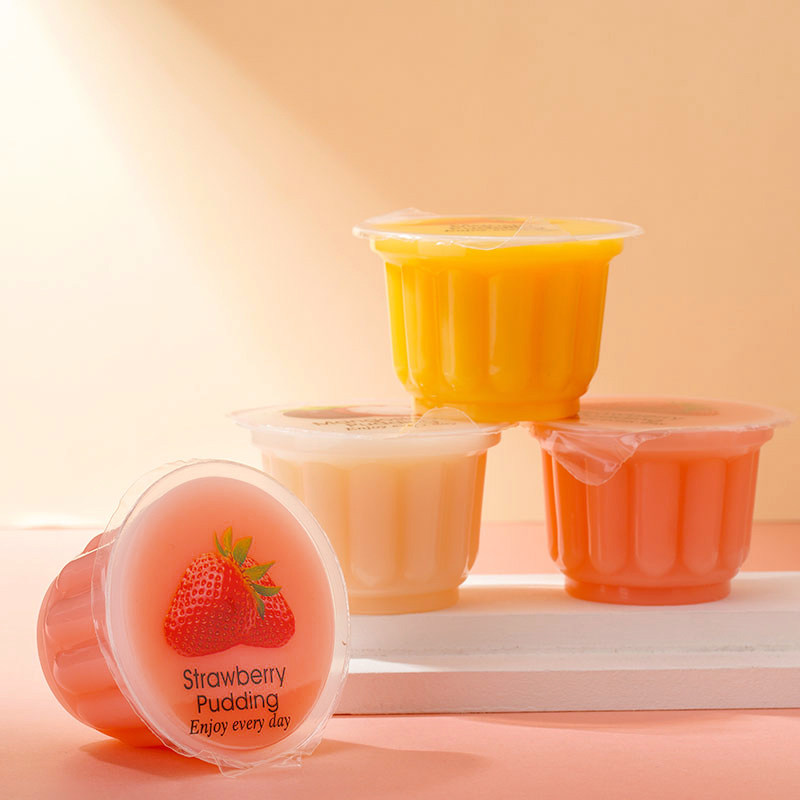 Assorted Fruit Flavour Jelly Pudding with Coconut Gel Pieces/ Puddi...