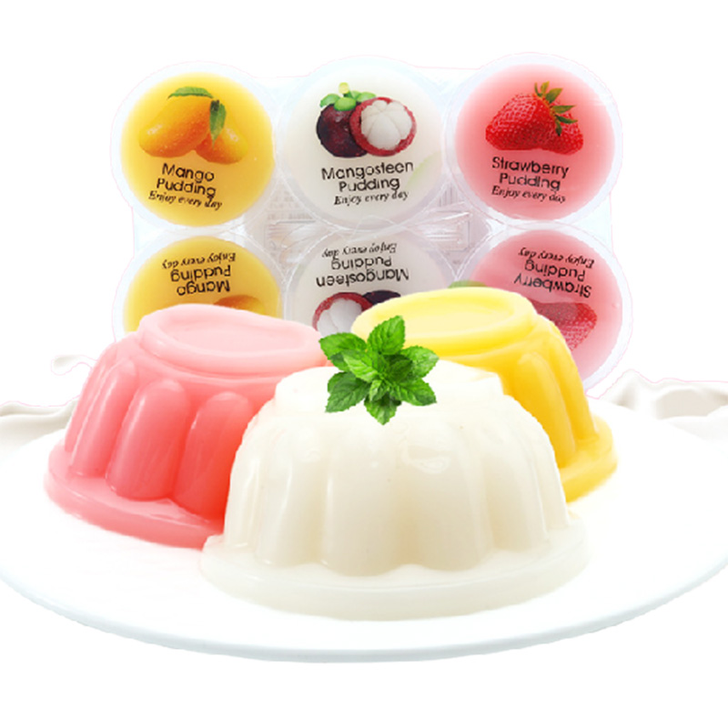 Assorted Fruit Flavour Jelly Pudding with Coconut Gel Pieces/ Pudding 6cup 480g, Multicolor, 480 G (Pack of 1)