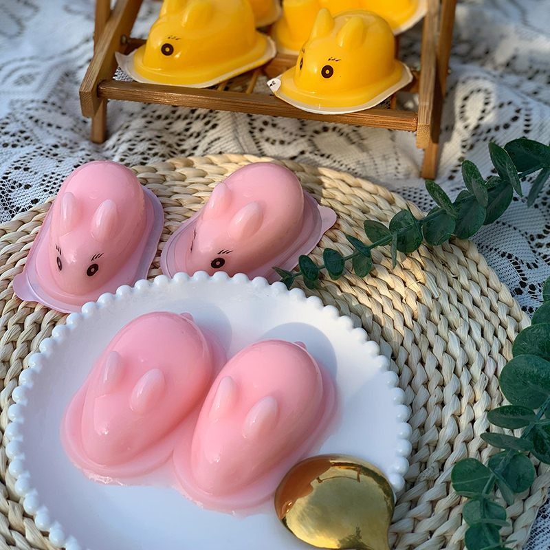 Factory Supply Kids Candy Pudding Pink Rabbit Bear Jelly