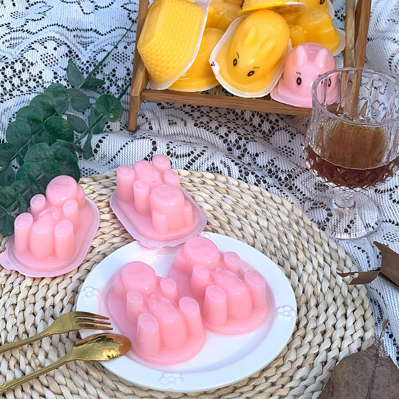 Factory Supply Kids Candy Pudding Pink Rabbit Bear Jelly