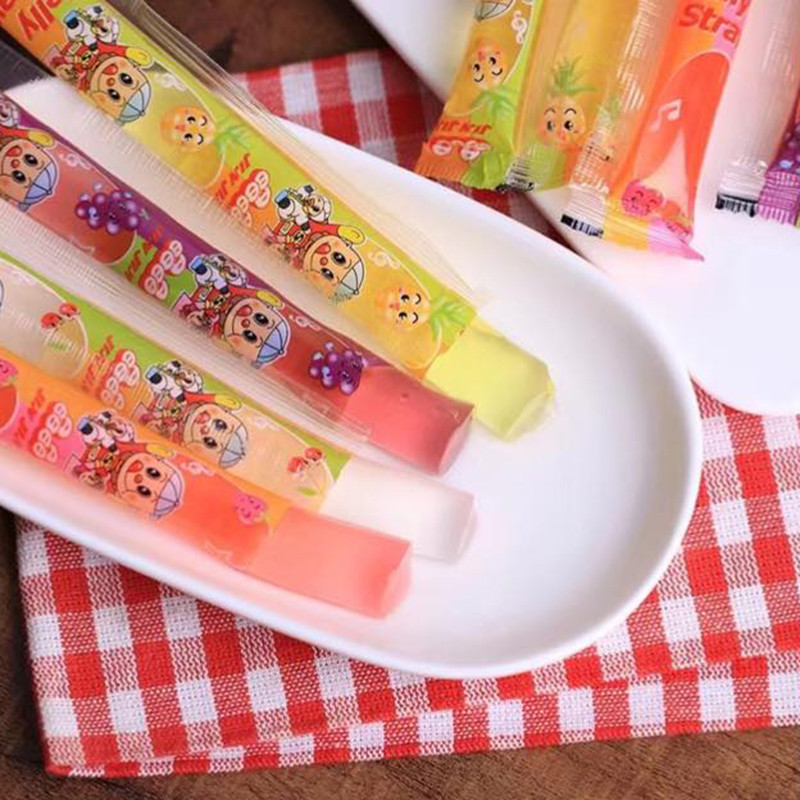 Halloween Candy Assorted Flavors Gel Jelly Straws Jelly Sticks
