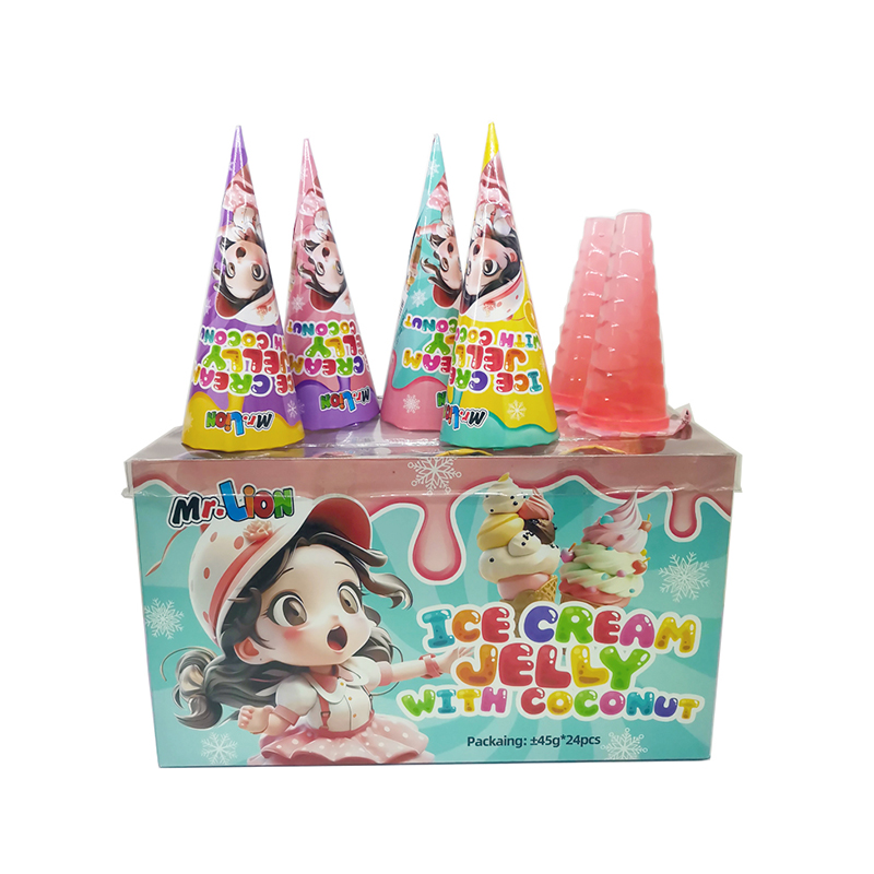 Tiktok Hit or Miss Challenge Candy Ice Cream Shape Jelly With Coconut