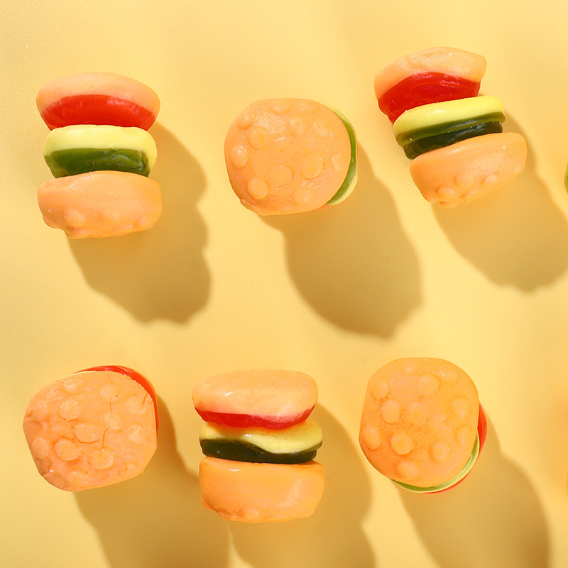Burger Gummy Candy Chewy Sweet Snacks Halal Certificated Candy