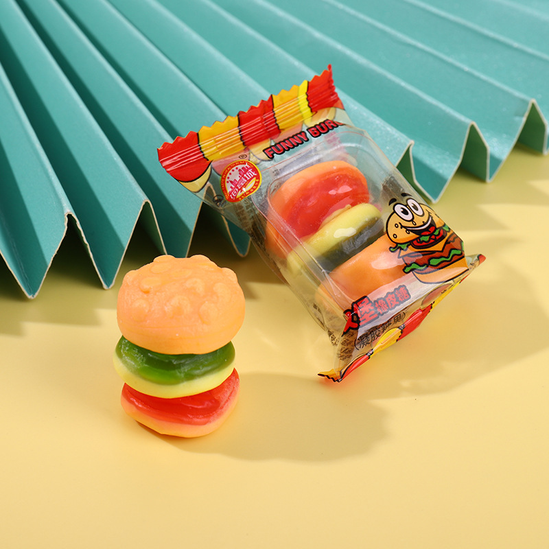 Burger Gummy Candy Chewy Sweet Snacks Halal Certificated Candy