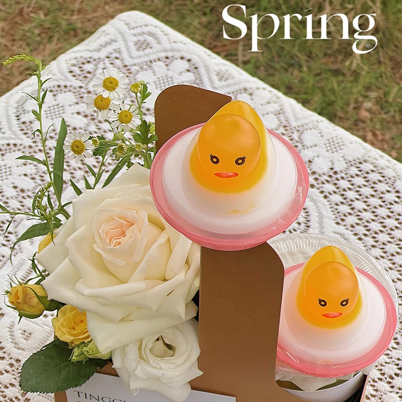 Fancy Double Layers Pudding Fruit Flavor Jelly Duckling Shape
