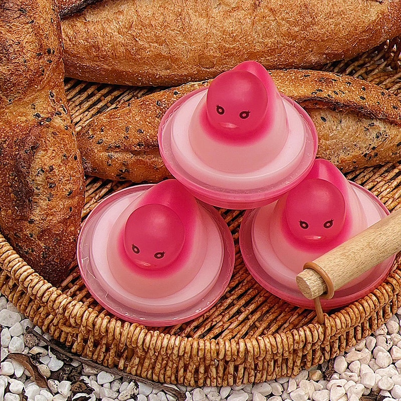 Fancy Double Layers Pudding Fruit Flavor Jelly Duckling Shape