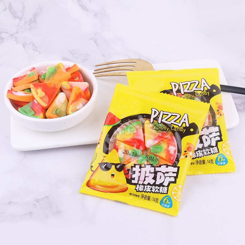 Pizza Shape Soft Candy Pizza Gumdrop Colorful Sweet Fudge