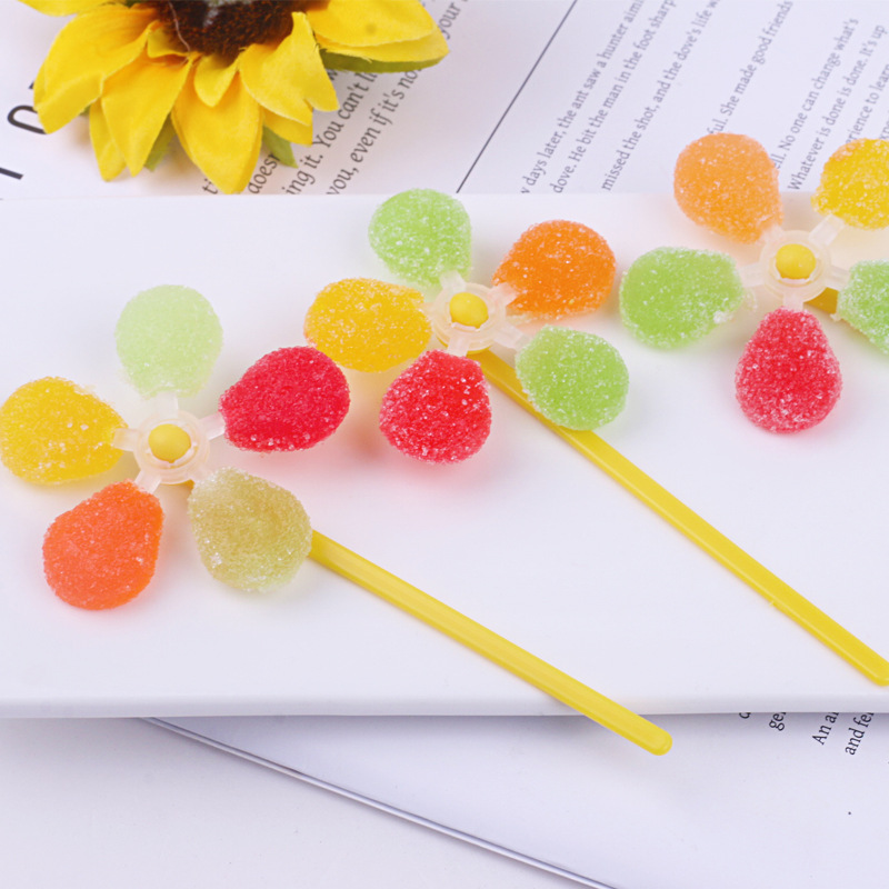 Windmill Toy Jelly Beans Colorful Gumdrop For Kids Playing