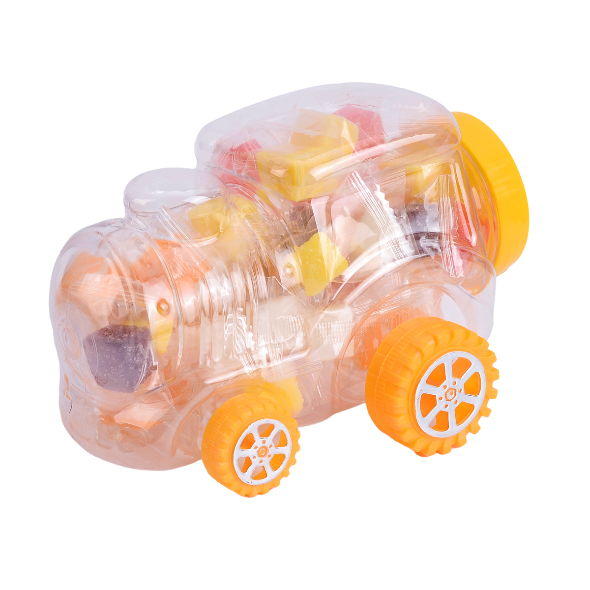 Fruit Flavor Assorted Gummy Candy in Train Toy Jar