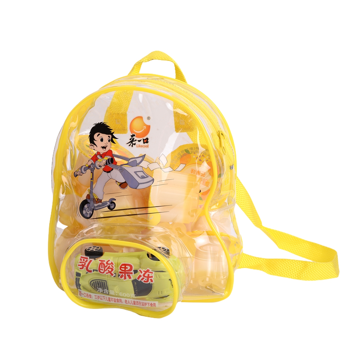 Double Layers Pudding Jelly In School Bag Kids Snacks