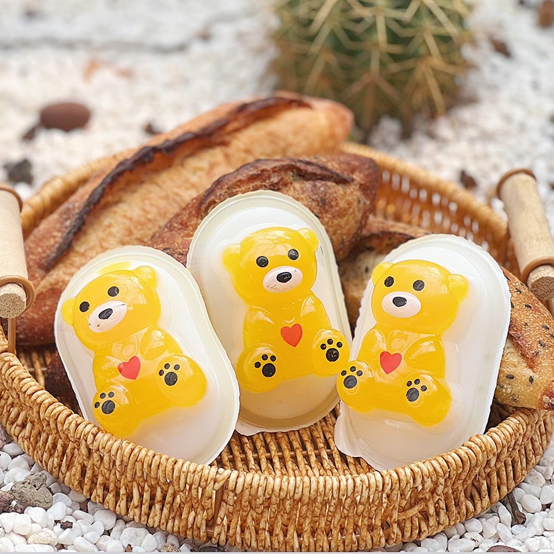 Double Layers Rabbit Pudding Yellow Bear Jelly Kids Snacks