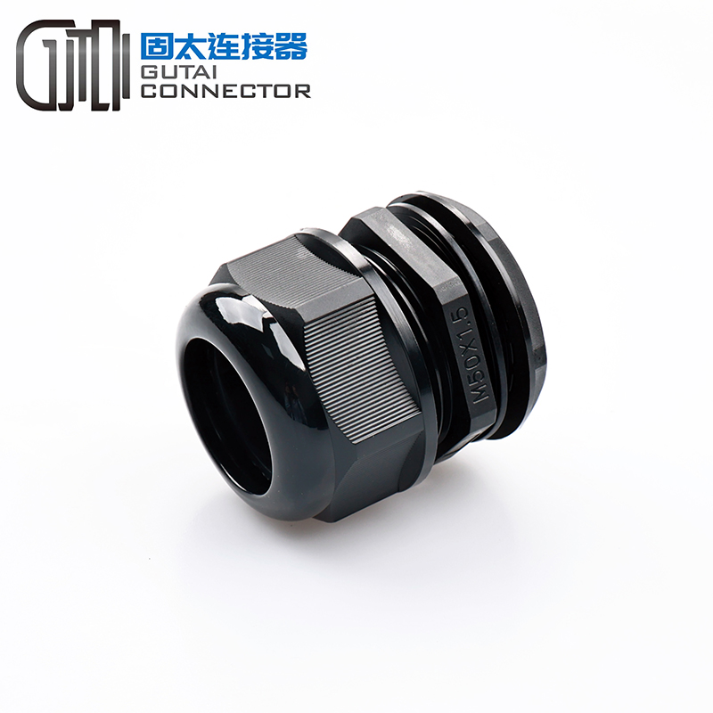 IP68 Metric Power Cord Nylon Plastic M50 Waterproof Wire Cable Glands  For Solar Lamp