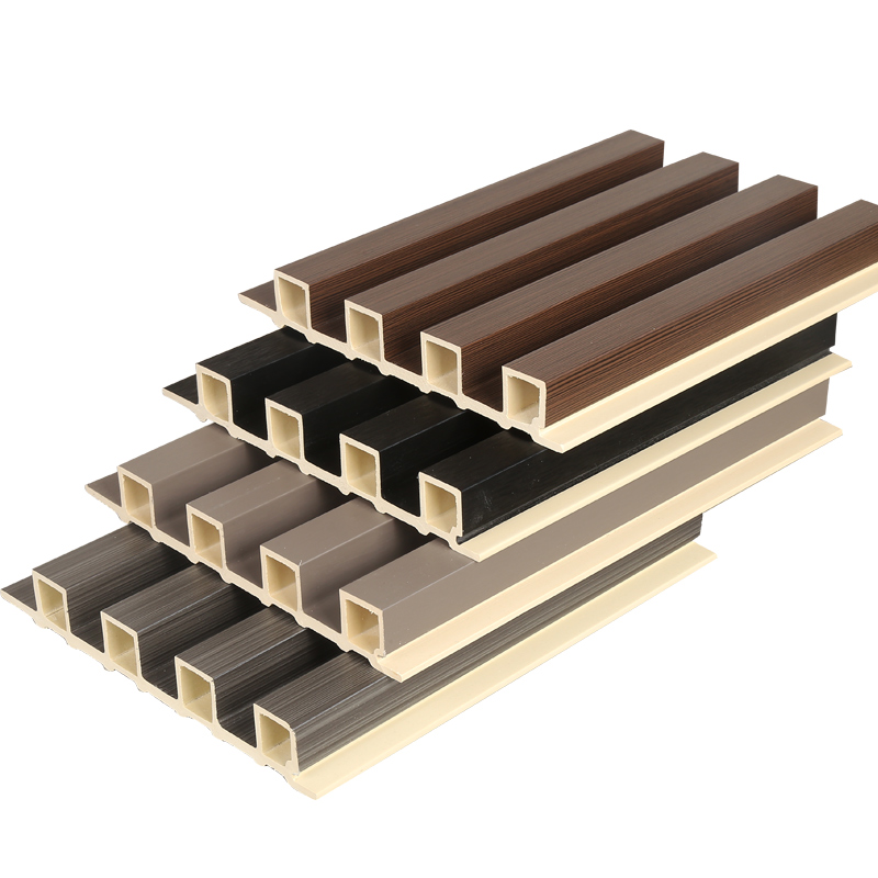 Factory Indoor Decor Wood Plastic Composite Pvc wpc Coated Cladding Fluted Wall Board Interior Wpc Wall Panel