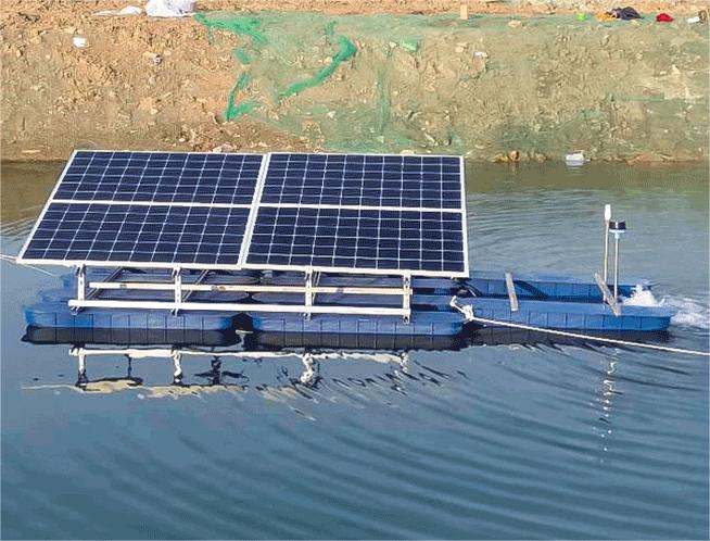 How do aerators promote pollutant degradation in ecological oxidation ponds?