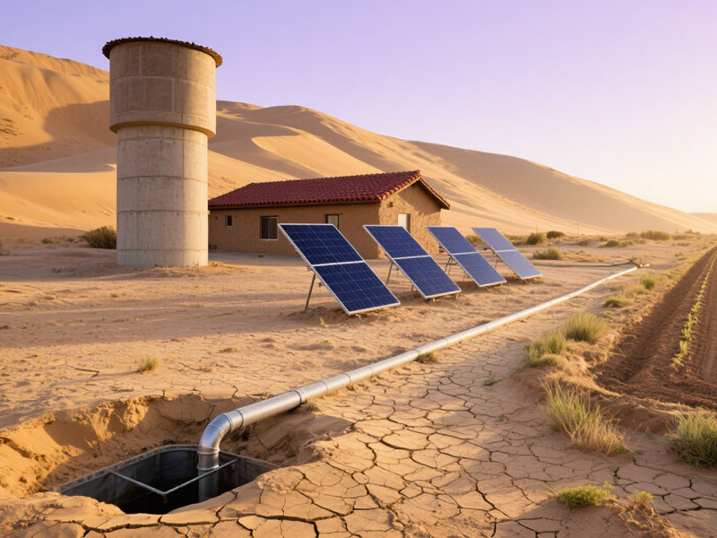 High-Flow Solar Water Pumps: Key to Desert Greening Success