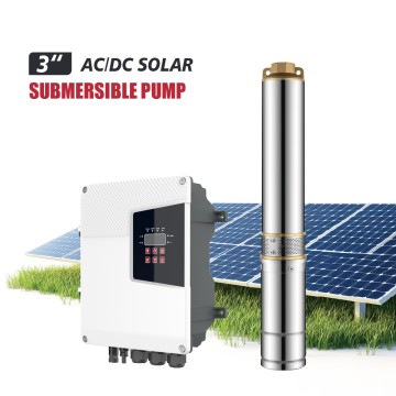Z3PCB-A/D 3 inch AC/DC Hybrid High Quality Centrifugal Submersible Borehole Solar Pump Plastic Impeller Pump with AC/DC MPPT Controller