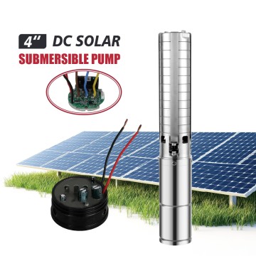 I4SC Built-in MPPT Controller 4 inch Solar-Powered Centrifugal Submersible Borehole Pump Stainless Steel Impeller Pump with MPPT Controller