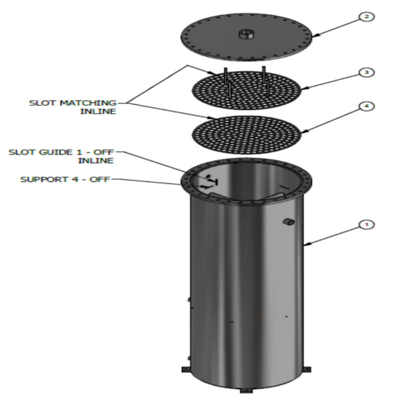 Titanium gas-liquid separator (4)7in