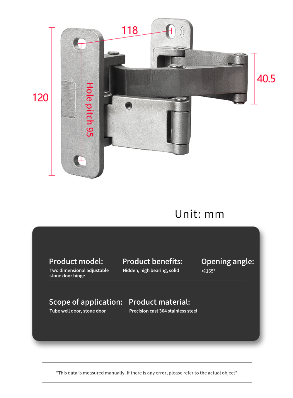 Stainless Steel Glass Hinge_102ie