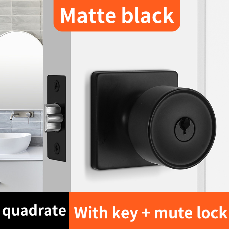 Modern Minimalist Black Stainless Steel Ball Lo...
