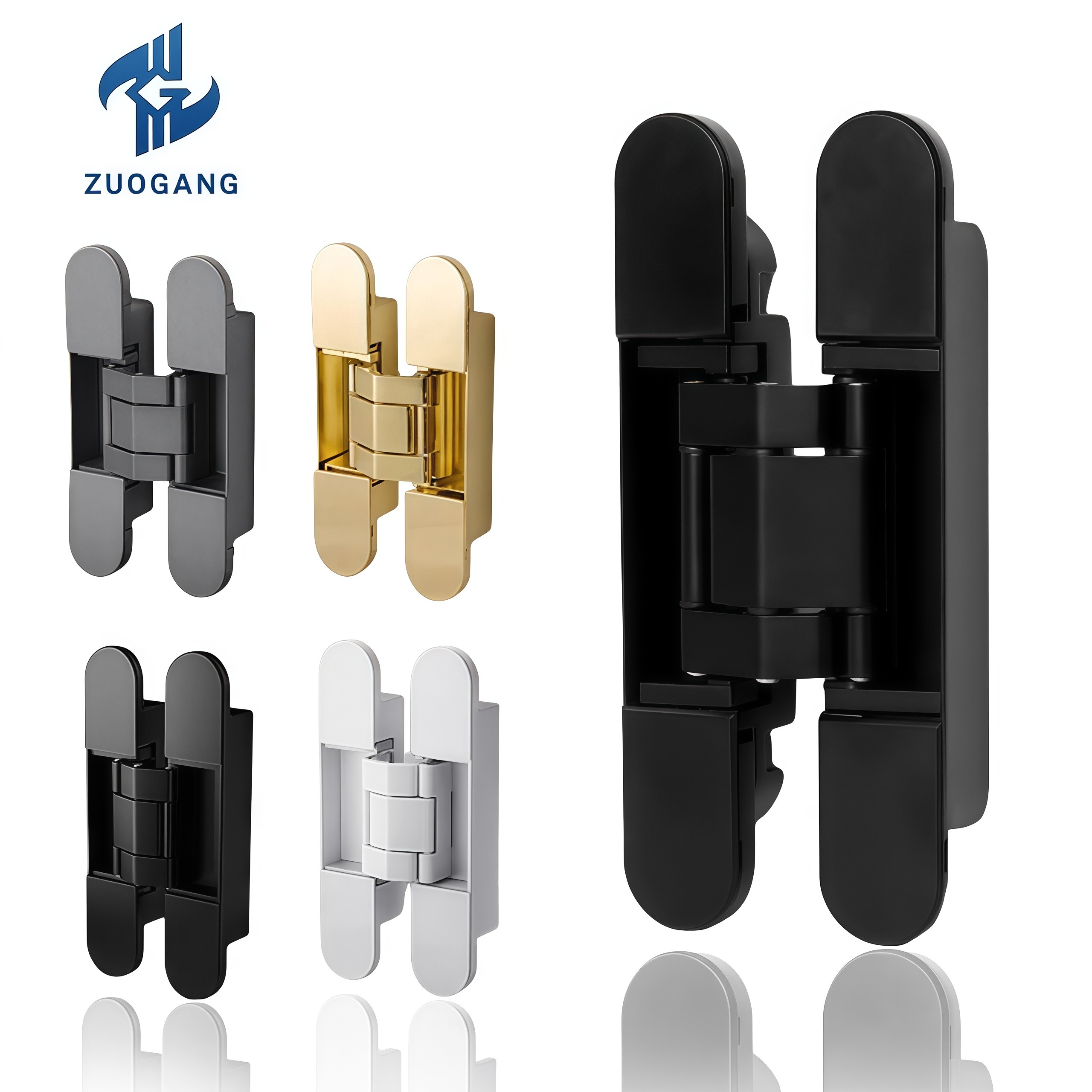 Heavy Duty 3D Adjustable Concealed Door Hinge - Black