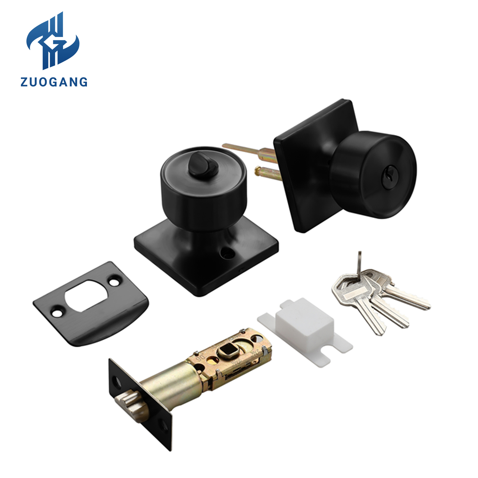 Modern Minimalist Black Stainless Steel Ball Lock Handle