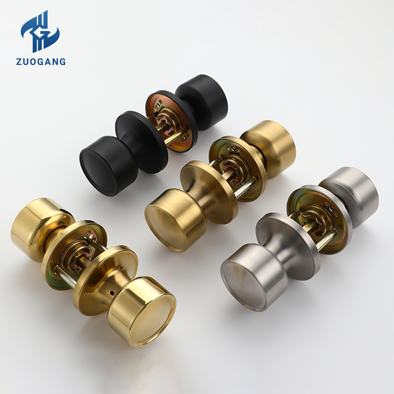 Manufacturer wholesale round stainless steel door handle (with lock key)