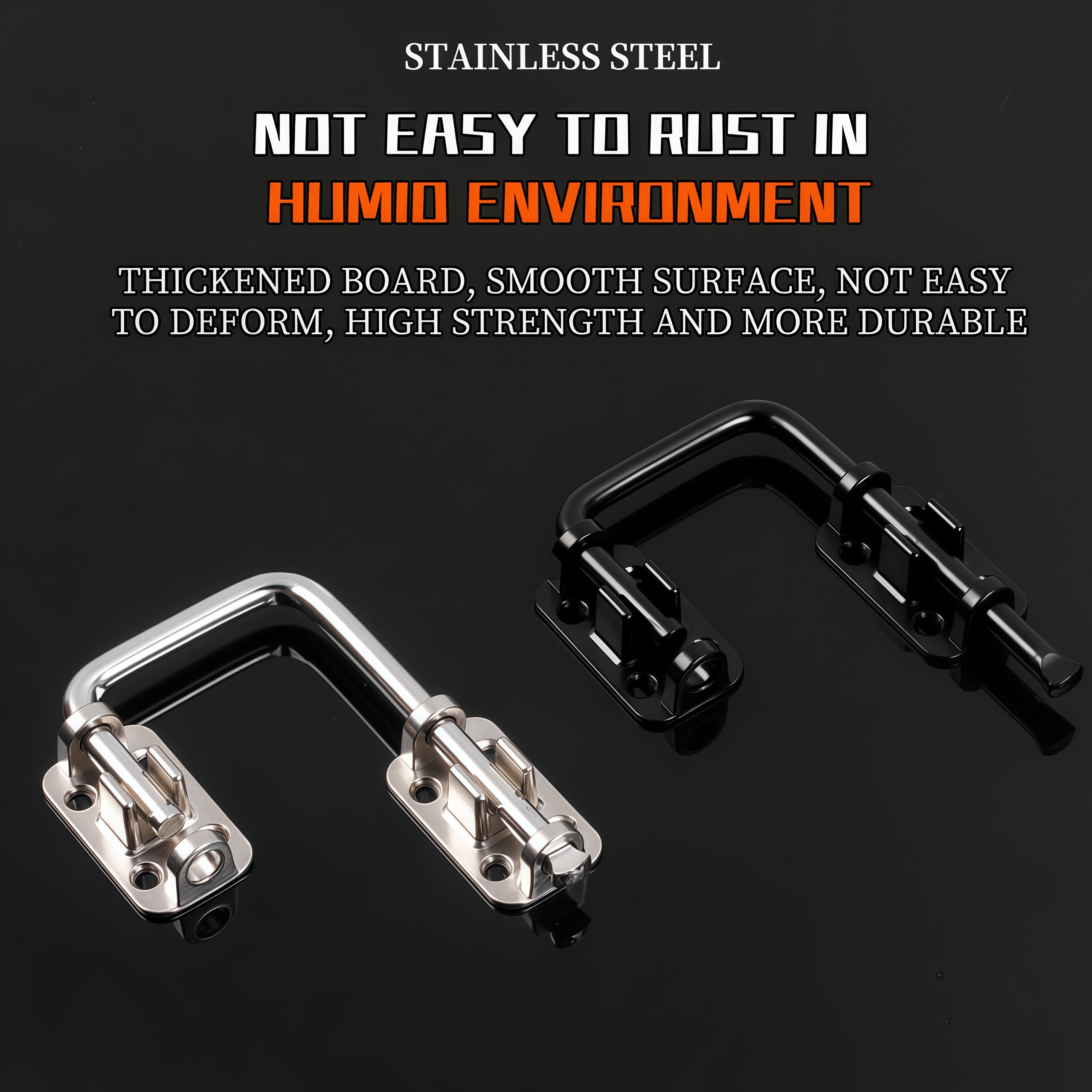 Stainless Steel 90° Push-Pull Lock - Multi-Angle Latch