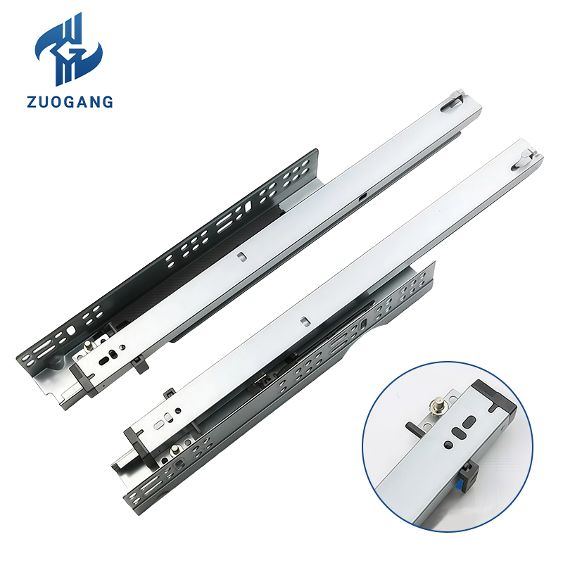Soft-Close 3D Bottom Drawer Rail - 250-600mm, Easy Install