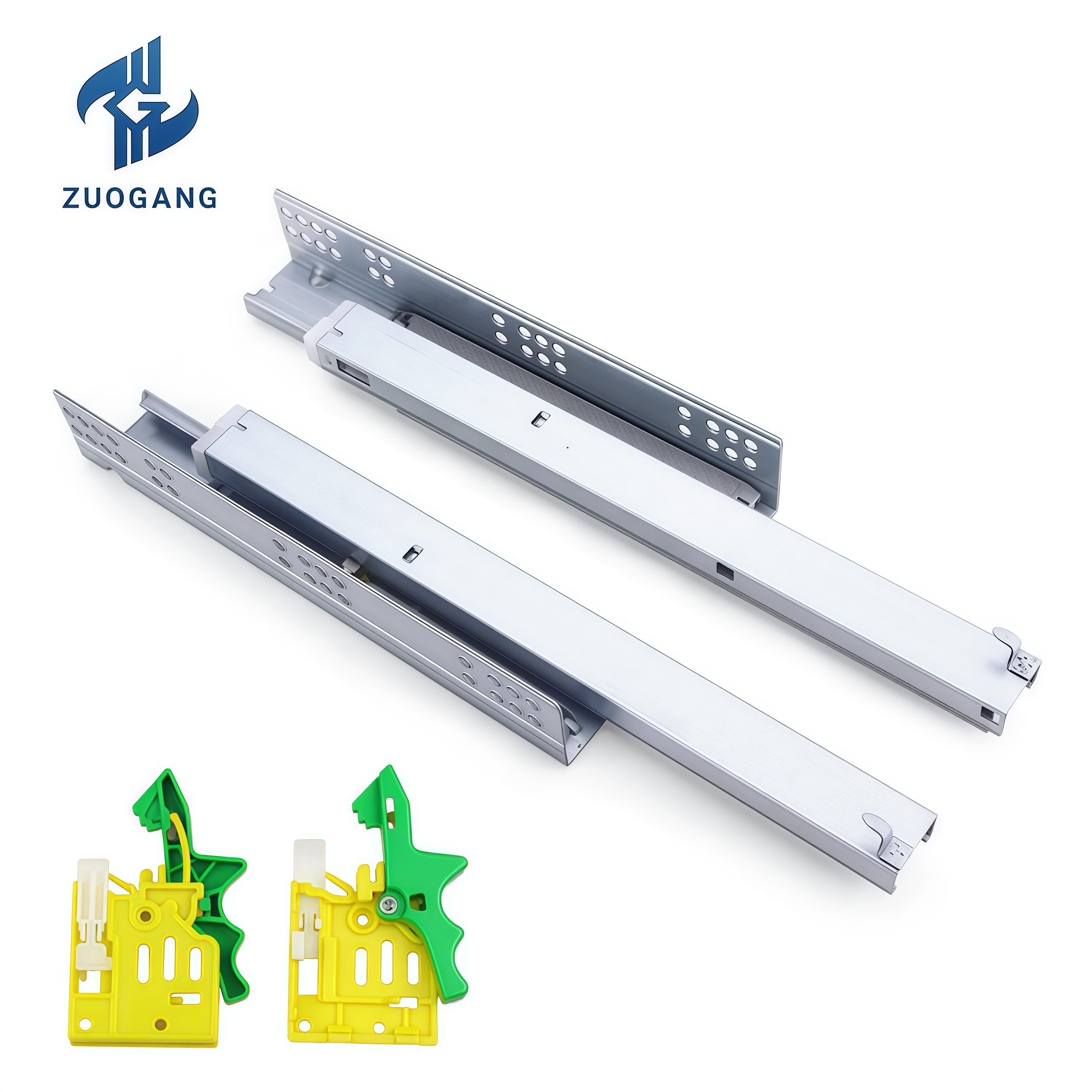 Heavy Duty Soft Close Ball Bearing Drawer Slides - 3 Fold