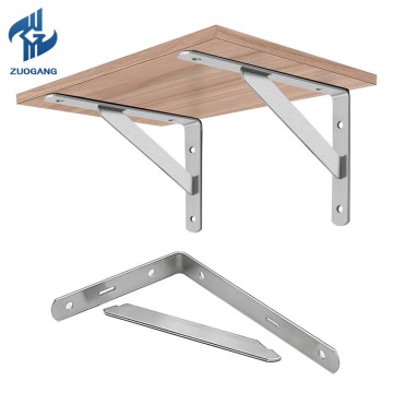 Stainless steel triangle bracket adjustable wall mounted storage rack