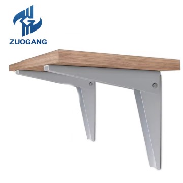Wall mounted 90 degree metal shelf brackets