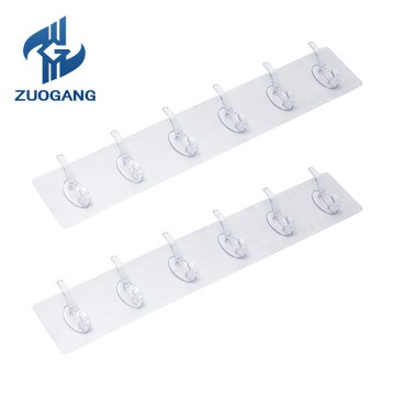 Kitchen Bathroom Transparent Heavy Duty Wall Hanger Hanging Strong Self Adhesive Clear Plastic Hook
