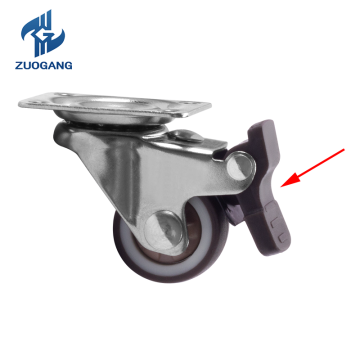 Zuo Gang Manufacturer Direct Supply Guangdong Furniture Casters 4 Piece Set Tpr Castor Wheel Double Top Plate Swivel Caster