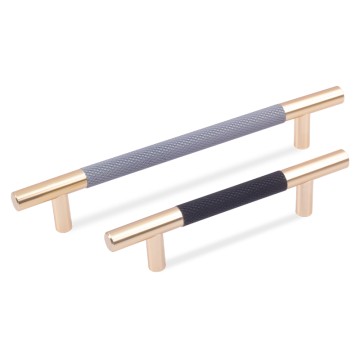 Zuogang Aluminum Kitchen Handle Knurled Wardrobe Metal Pull Handles Furniture Cabinets Door T Bar Handle