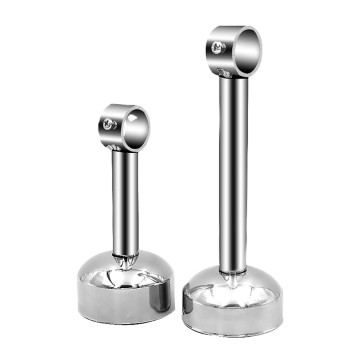 Stainless steel ceiling round wall flange curtain rod bracket metal flange pipe fittings wardrobe pipe hardware accessories
