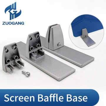 Aluminum Desk Partition Shelf Brackets Decorative Support Privacy Screen Divider Clamp Fixed Glass Board on Partition Aluminium