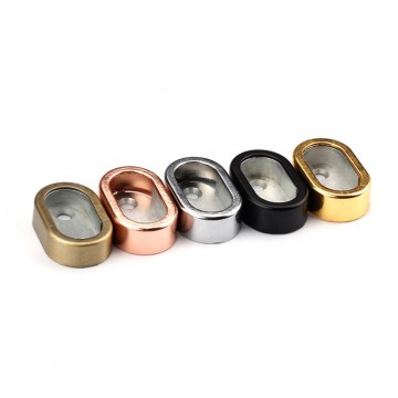 Zuogang New Products Furniture Hardware Oval Wardrobe Hanging Rail Zinc Alloy Bracket Holder Wardrobe Tube Holder