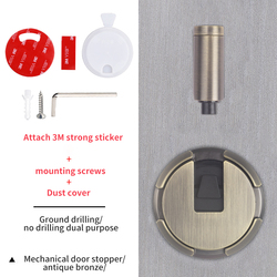 Floor Standing Magnetic Door Stopper - No Drill...