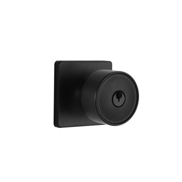 Matte black door lock modern simple door handle...