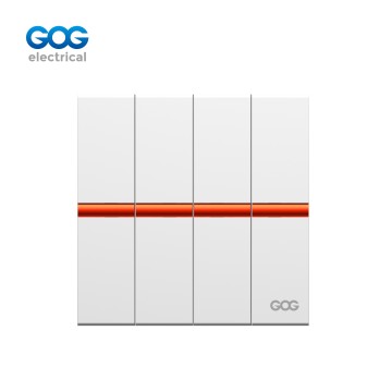 Ultra-thin skin feel GOG PC wall switch 4 gang 16A 250V R11307/R113...